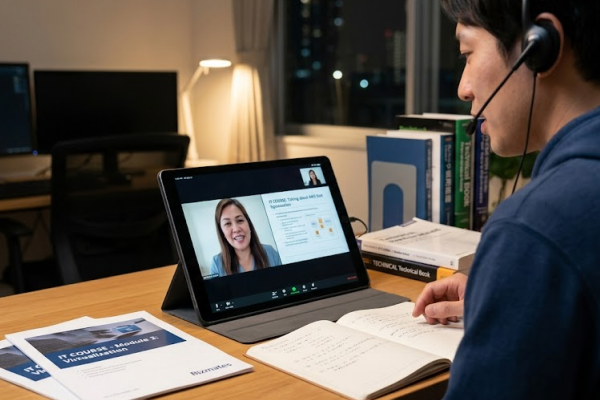 オンラインでミーティングするエンジニア