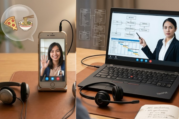 緩い英会話サービスと仕事のためのサービス