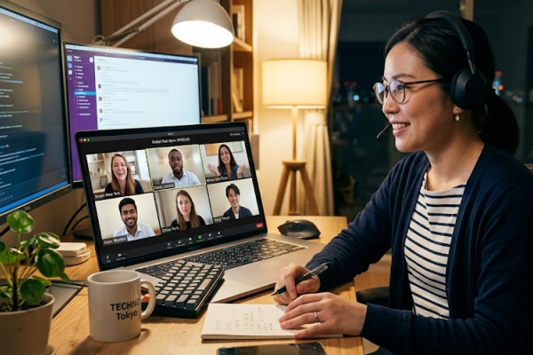 外資系のリモートでのミーティング