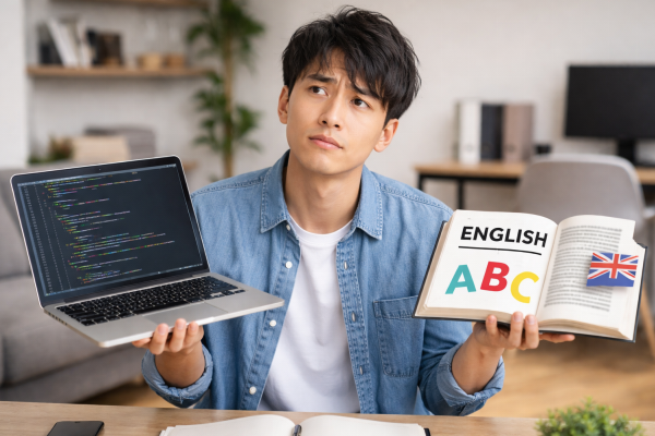 プログラムと英語学習に挟まれるITエンジニア